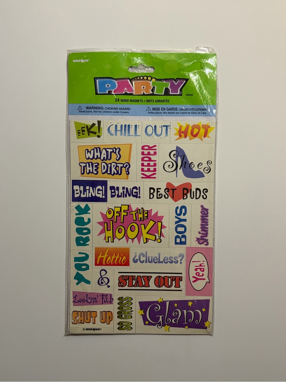 Vintage Y2K Word Magnets For Fridge Decor Deadstock